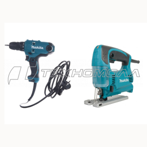 Набор инструмента MAKITA DK0166, лобзик 4329+дрель DF0300