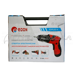Ак. отвертка Edon- EDPL02-4 (кейс)