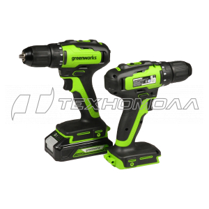 Ак. дрель Greenworks GD24DD35K2 (1хАКБ 2 Ач и ЗУ)