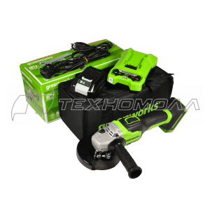 Ак. угловая шлифмашина Greenworks GD24AG