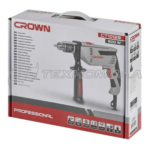 Дрель ударная CROWN CT10128 600Вт, КП 1,5-13