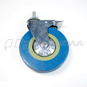 Кoлеcнaя опора аппаратная 125мм повор/торм с б М12