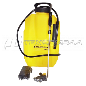 Опрыскиватель аккумуляторный CHAMPION SA12 (0,5-2,5м бак 12л 12В 8Ач 3,1 л/мин 5кг), CHAMPION