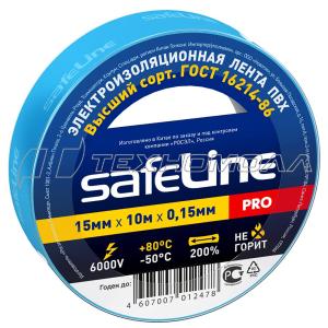 Изолента SAFELINE 15ммх10м синяя