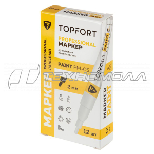 Маркер лаковый TOPFORT Paint (белый) 2мм