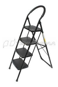 Стремянка 9904 Жираф-2, 4 широкие ступени, сталь,WIPRO