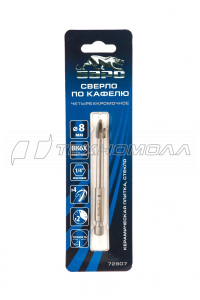 Сверло по керамической плитке 8 мм, крестовая пластинка, шестигр. хвостовик // Барс