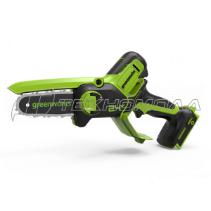 Аккумуляторная цепная мини пила GreenWorks G24MCS10