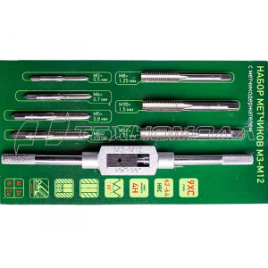 Набор метчиков М3-М12, 8 предметов Сибртех