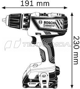 Аккумуляторная дрель-шуруповёрт Bosch GSR 18-2-LI Plus Professional Solo 0.601.9E6.102