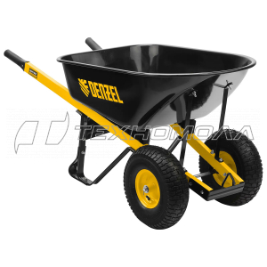 Тачка строительная 140 л 250 кг, усил,двухколесная, колесо 15х6.00-6 Denzel