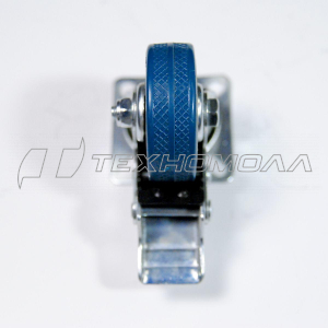 Кoлеcнaя опора аппаратная 50мм повор/тормоз серая