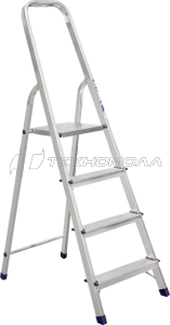 Стремянка 5 ступеней, рабочая высота 1030 алюм..Ам705