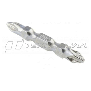Бита двухстор., PH2-PZ2х45мм, сталь S2, 1шт.// Gross