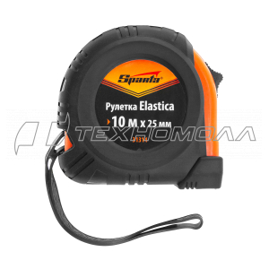 Рулетка Elastica, 10 м х 25 мм, обрезиненный корпус// Sparta