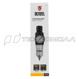 Фильтр-регулятор FR1500, 10 бар, 1500 л/мин, 1/4"// Denzel