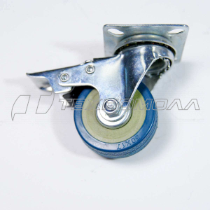 Кoлеcнaя опора аппаратная 50мм повор/тормоз серая