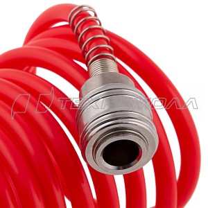 Шланг спиральный воздушный, 5 м, с быстросъемными