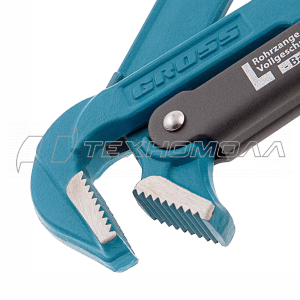 Ключ трубный рычажный, №1, 1", цельнокованый, CrV, тип - "L" Gross