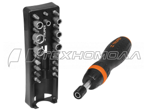Отвертка TRUPER с трещоткой и битами JDM-24 18222