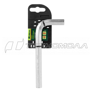 Ключ имбусовый HEX, 12 мм, 45x, закаленный, никель// Сибртех