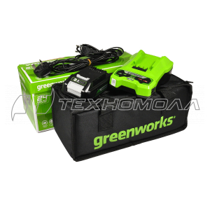 Ак. угловая шлифмашина Greenworks GD24AG