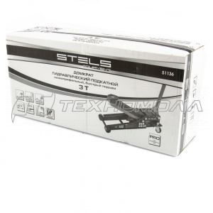 Домкрат STELS 3 т LOW PROFILE QUICK LIFT, 75-515 мм гидравл, подкатн.
