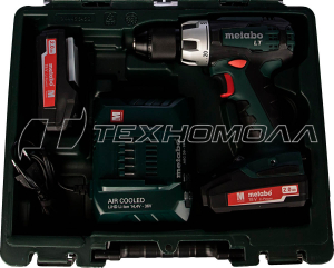 Аккумуляторный винтоверт Metabo BS 18 LT Set с набором оснастки 602102600