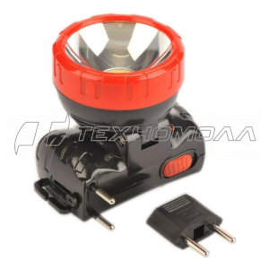 Фонарь Облик 2078 7703 акк. налобный встроен.ЗУ 220V картон кор.