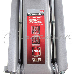 Домкрат MATRIX 3 т 150-530 мм гидравл, подкатн.