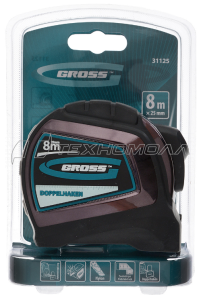 Рулетка изм. Doppelhaken, 8м х 25мм, Gross
