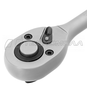 Ключ трещотка 1/2", 45 зубьев, с быстрым сбросом, матовый хром Сибртех