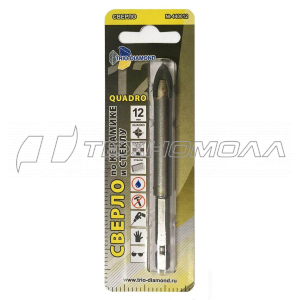 Сверло по керамике и стеклу квадро 12мм