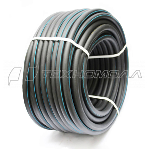 Рукав газовый ВРТ 9мм Черный с синей полосой 50м