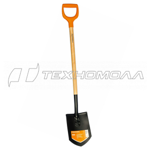 Лопата садовая "FISKARS" Дача штыковая дер. черенок, аналог 1026660