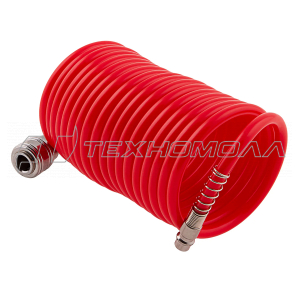 Шланг спиральный воздушный, 5 м, с быстросъемными