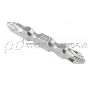 Бита двухстор., PH2-PZ2х45мм, сталь S2, 1шт.// Gross