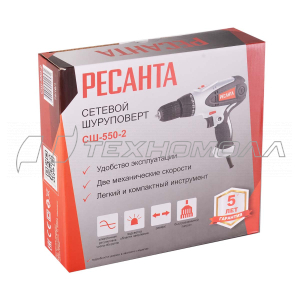 Эл. шуруповерт РЕСАНТА СШ-550-2