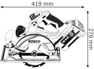 Аккумуляторная дисковая пила Bosch GKS 36V-Li Professional 0.601.673.R02