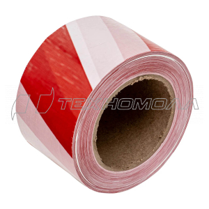 Лента сигнальная СИБРТЕХ, 75 мм х 200 м красно-белая