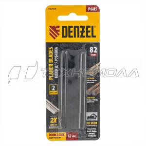 Ножи для эл. рубанка, Р6М5, 82мм, 2шт // Denzel