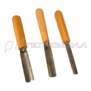 Набор полукруглых стамесок 3шт (ручная работа)