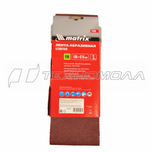 Лента абразивная бесконечная, P 80, 100 х 610 мм, 3 шт. Matrix