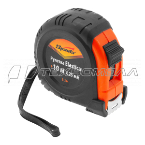 Рулетка Elastica, 10 м х 25 мм, обрезиненный корпус// Sparta