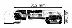 Аккумуляторный универсальный резак Bosch GOP 18V-28 0.601.8B6.003