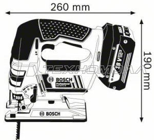 Аккумуляторный лобзик Bosch GST 18 V-LI B Solo 0.601.5A6.100