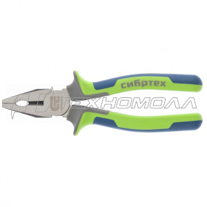 Плоскогубцы комбинированные, 200 мм, фосфатирование, трехкомпонентные рукоятки// Сибртех