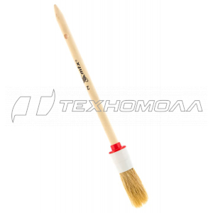 Кисть круглая №2 (20мм), нат.щетина, дер.ручка мет. обод