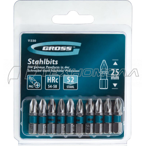 Набор бит PH2х25, сталь S2, 1 шт. Gross
