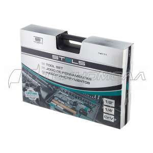 Набор инструментов STELS, 98 предм,1/2,1/4